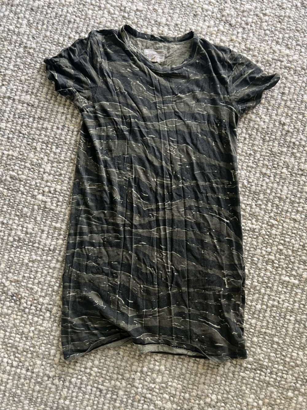 Current/Elliott Olive Green Camouflage Tee